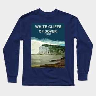 White Cliffs of Dover, Kent, England. British coast Long Sleeve T-Shirt